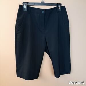 Annika Cutter & Buck Womens 4 Black Bermuda Golf Shorts Sporty Golf Tennis